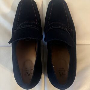 Aquatalia women Dark Loafers with Stitch Detail
